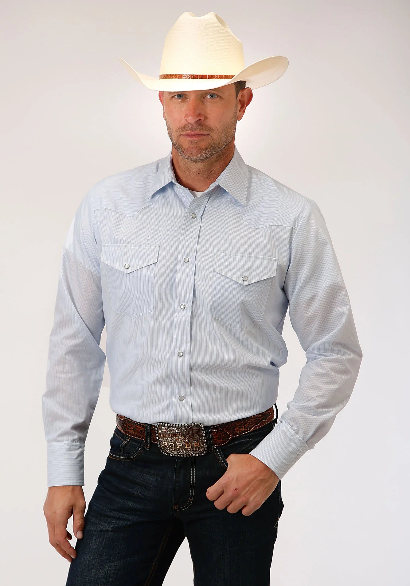 Roper Mens Striped Snap Shirt