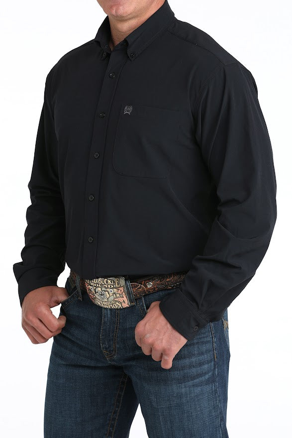 Cinch Mens Long Sleeve Arenaflex in Black