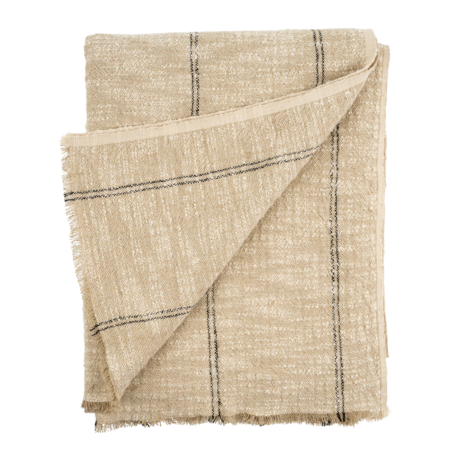 Solace Slub Linen Throw - Stripe