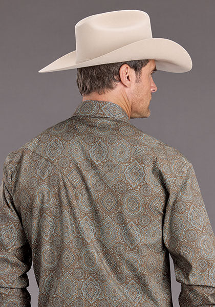 11-001-0425-2066 BR Stetson Mens Victorian Paisley Shirt