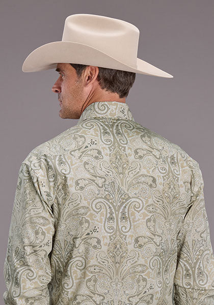 Stetson Men Sand Dollar Paisley Shirt a perfect shirt for the rodeo, day at the ranch or night on the town.