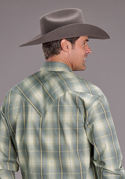 Stetson Mens Gold Dust Ombre Snap Shirt a perfect shirt for the ranch, time in the saddle or the rodeo
