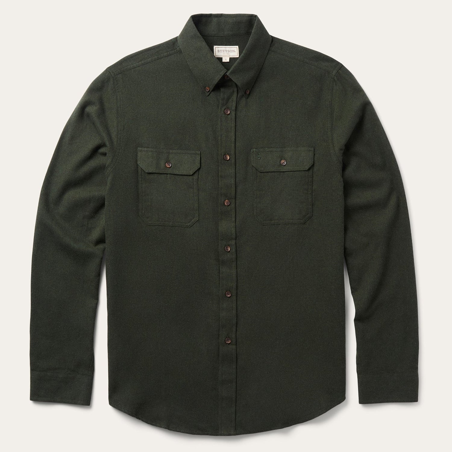 Stetson Mens Brushed Heather Flannel Shirt