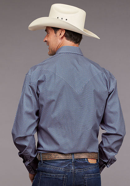 Stetson Mens Diamond Neat Western Shirt