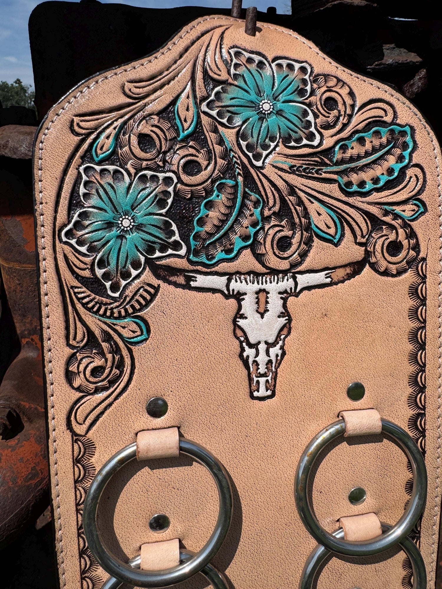 Tooled Leather Wild Rag Scarf Holder
