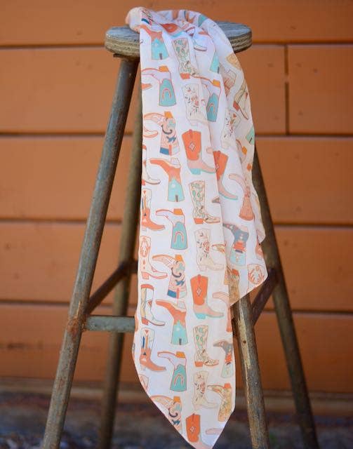 Vibrant Boots Silk Wild Rag