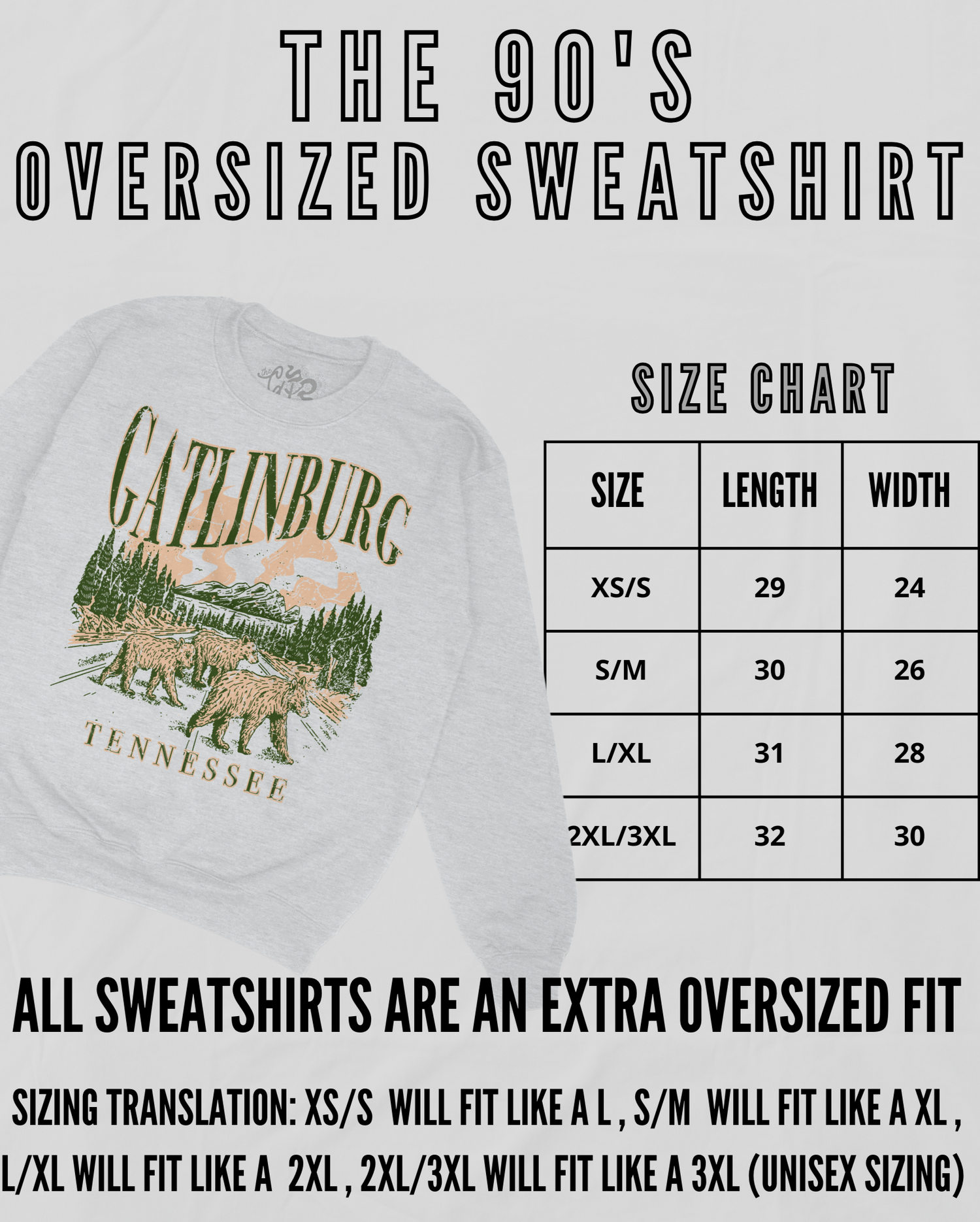 Hamptons Country Club Pickleball Oversized Sweatshirt