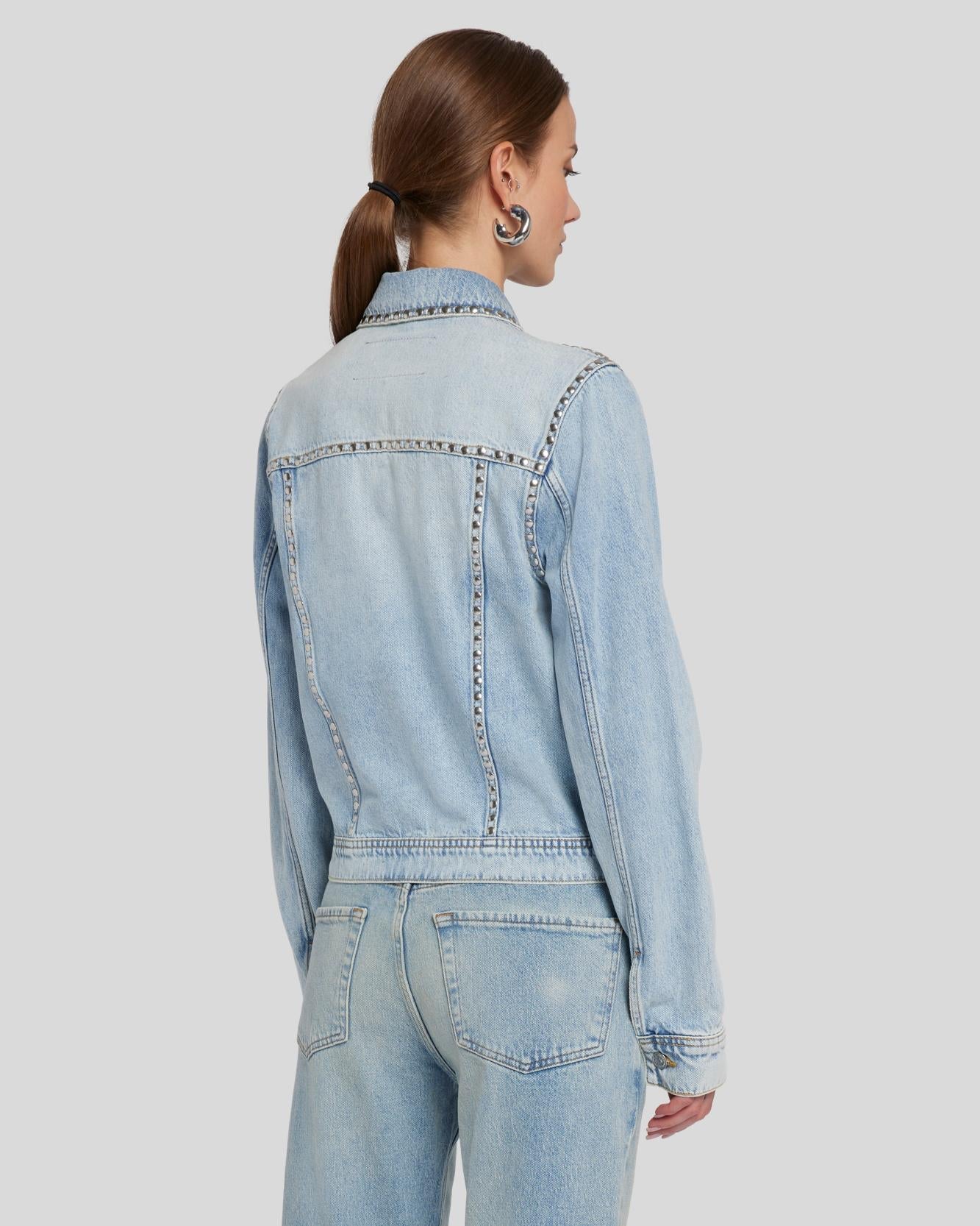 7 For All Mankind Studded Classic Trucker Jacket