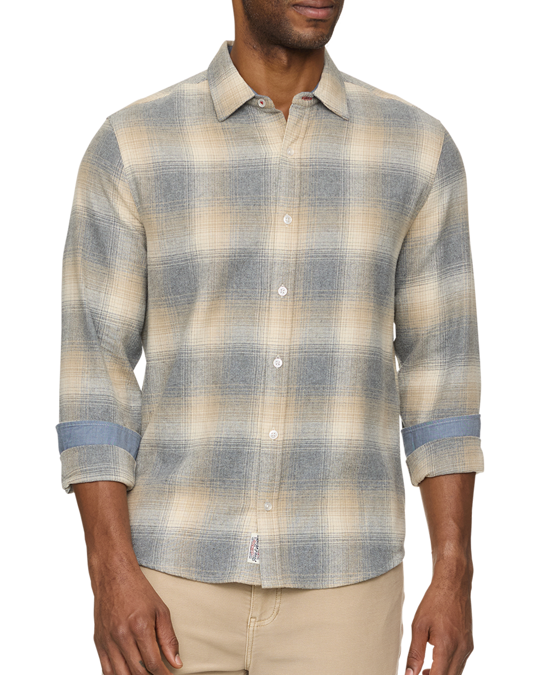 Alvin Mens Long Sleeve Flannel Shirt full button up extrasoft available at boltranchstore.com