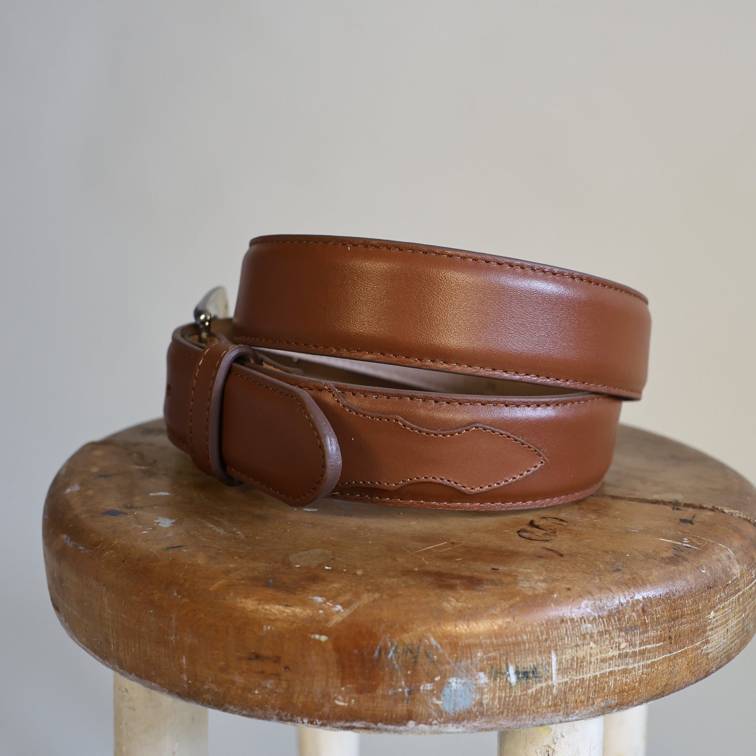 R Watson Puma Tan Cowhide Belt