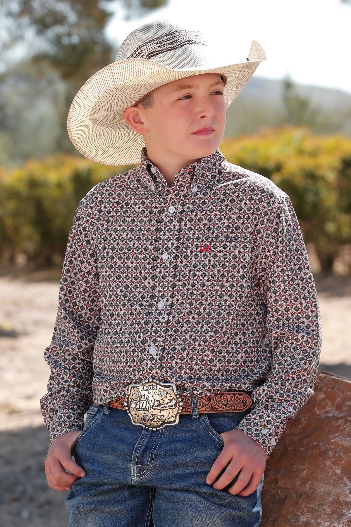 Cinch Boys LS ArenaFlex Print Shirt