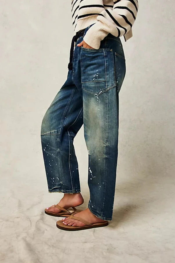 Moxie Pull-On Barrel Jeans | Timeless Blue Moxie Pull-On Barrel Jeans | Timeless Blue
