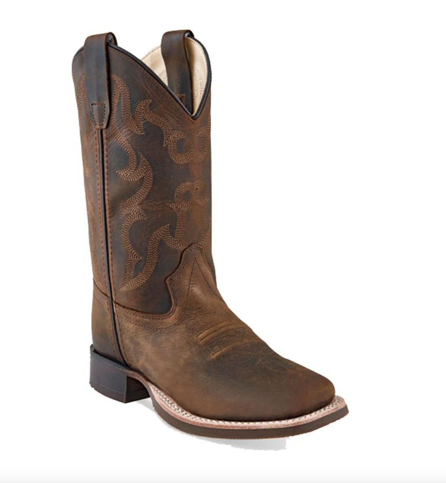 Jama Square Toe Brown Kids Boots order today at boltranchstore.com