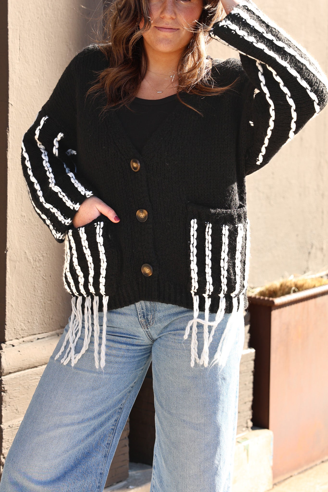 Magnolia Fringe Cardigan Sweater
