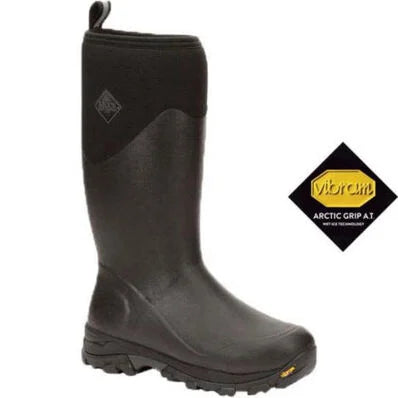 Muck Boots Mens Arctic Ice Grip All Terrain Tall Boot - Black