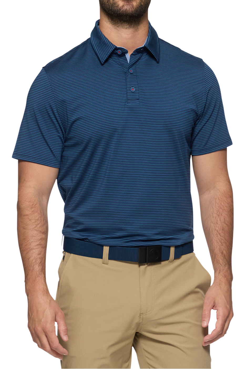 Naples Striped Performance Polo western boutique golf