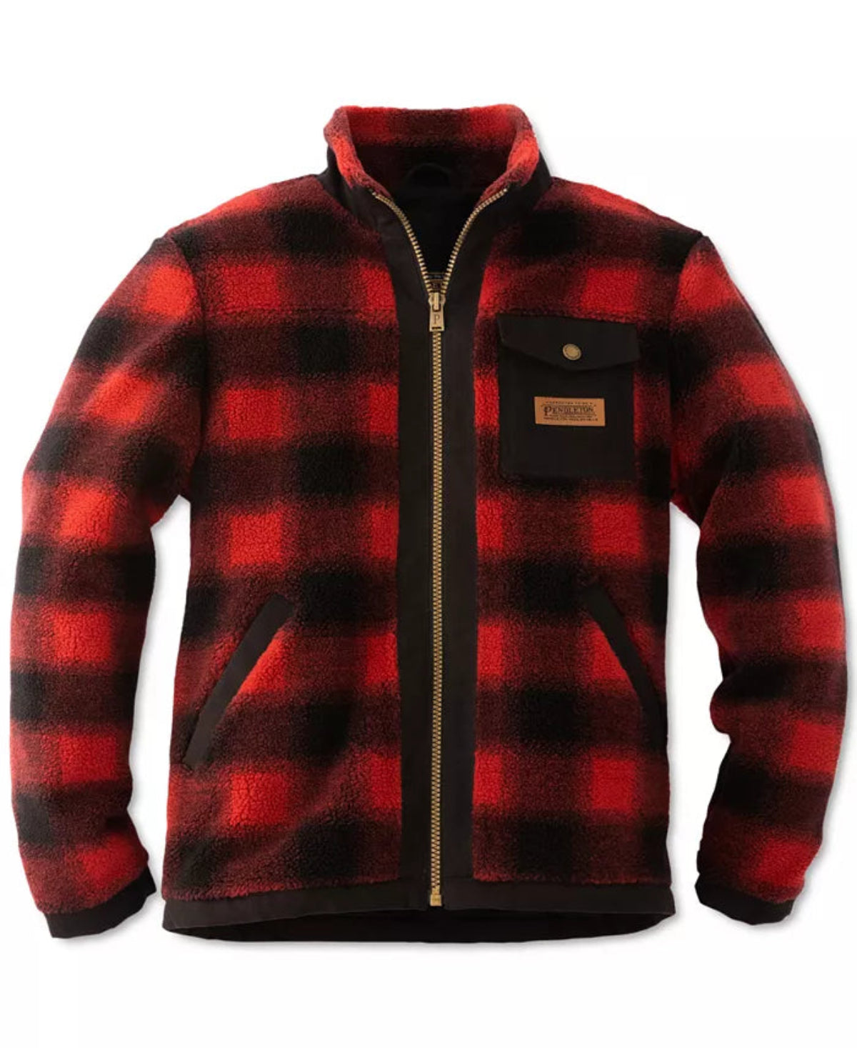 Pendleton Mens Lone Fir Buffalo Plaid Full-Zip Jacket