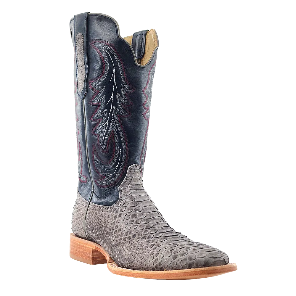 R Watson Grey Sueded Python Boot