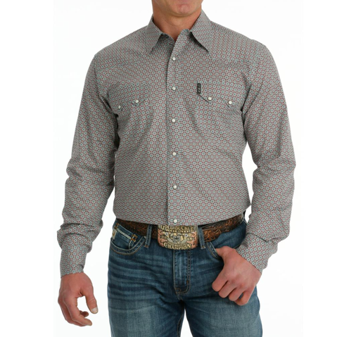 Roper Mens Solid LS Western Shirt - Mocha