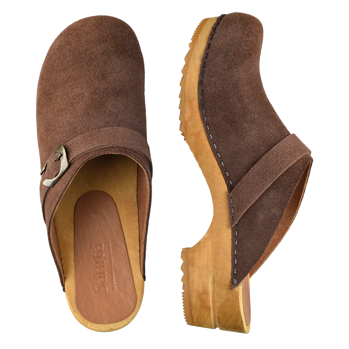 Sanita antique brown clogs sanita-kristel-women-s-wood-  main image 4