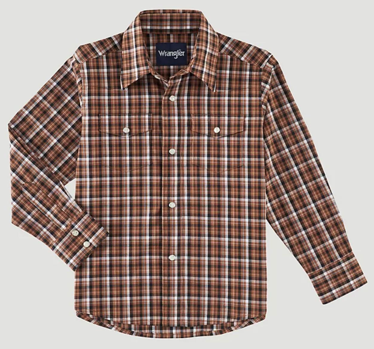 Wrangler Boys Wrinkle Resist Snap Shirt