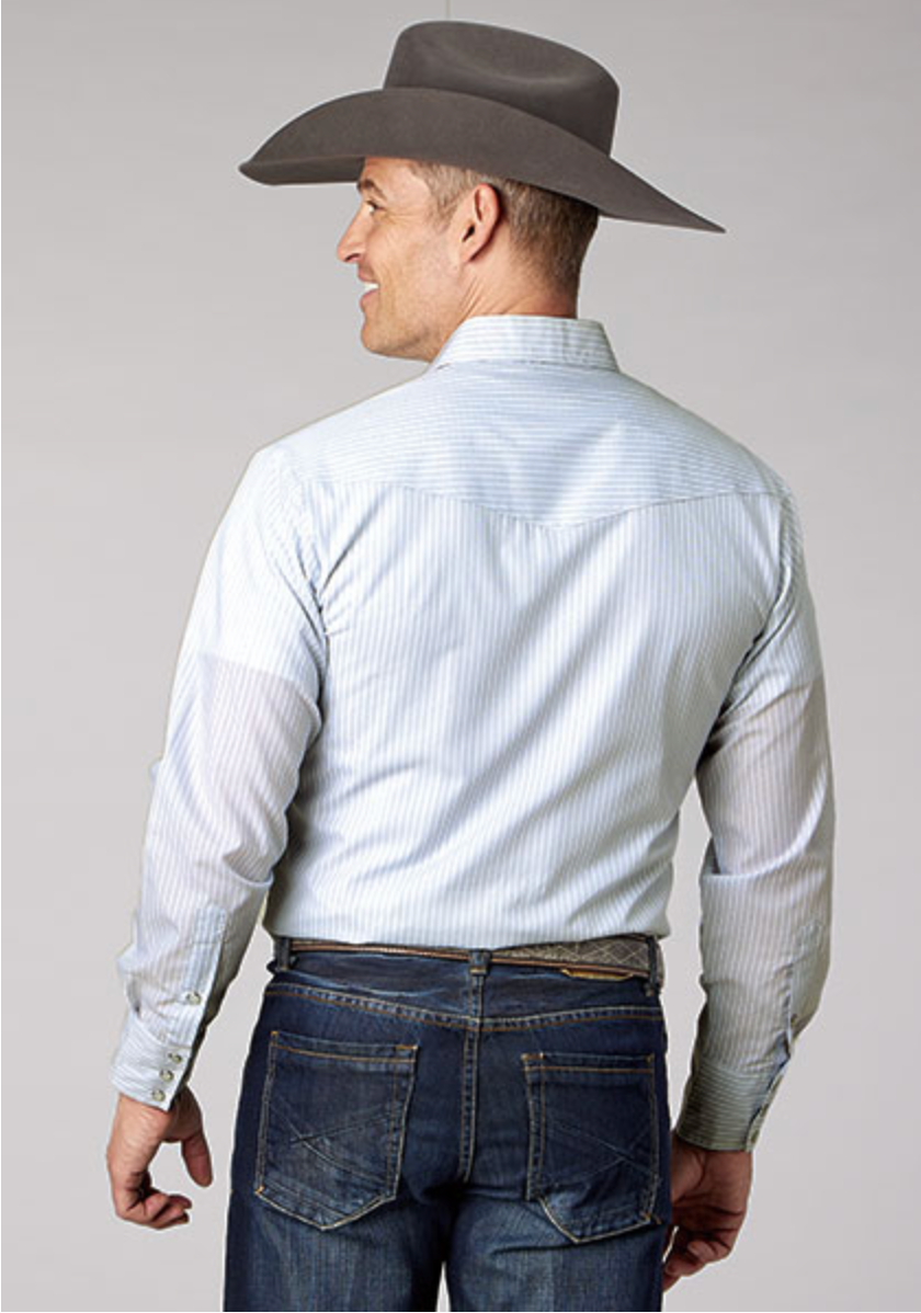 Roper Mens Striped Snap Shirt