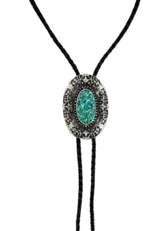 Bailey Oval with Turquoise Bolo