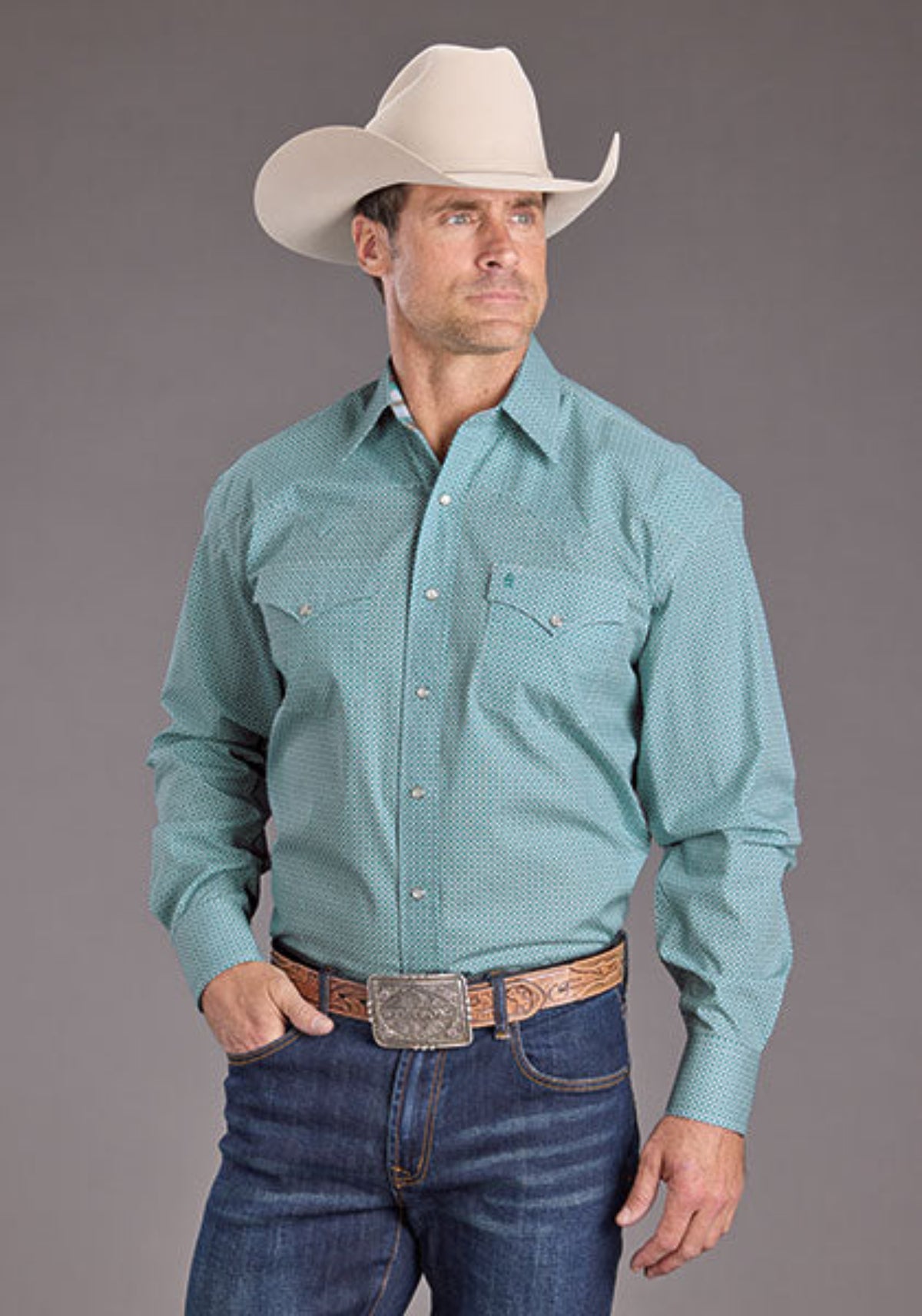 Stetson Mens LS Mosaic Gio Western Shirt Find this at Boltranchstore.com
