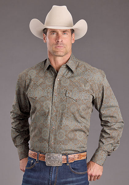 Stetson Mens Victorian Paisley Shirt order today at boltranchstore.com