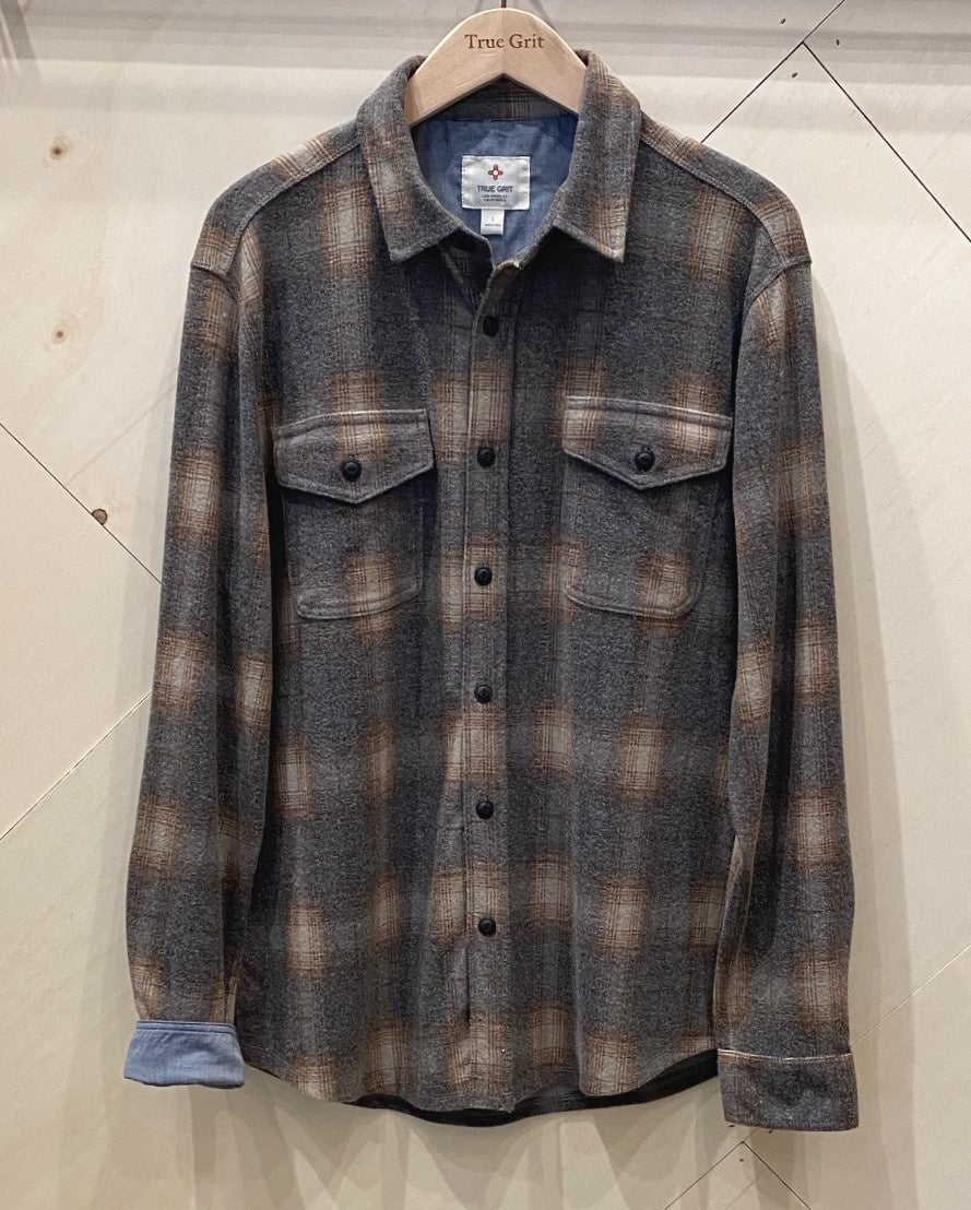 True Grit Mens Mojave Plaid Shirt
