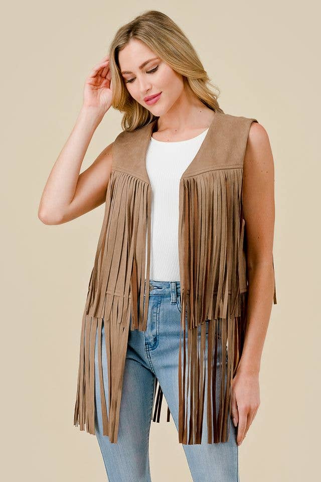 Western Womens Open Fringe Vest Buy at Boltranchstore.com
