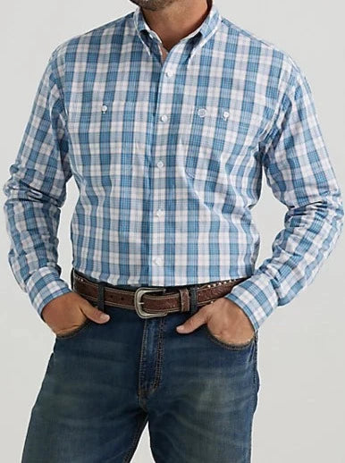 Wrangler Mens George Strait LS 2 Pocket Shirt