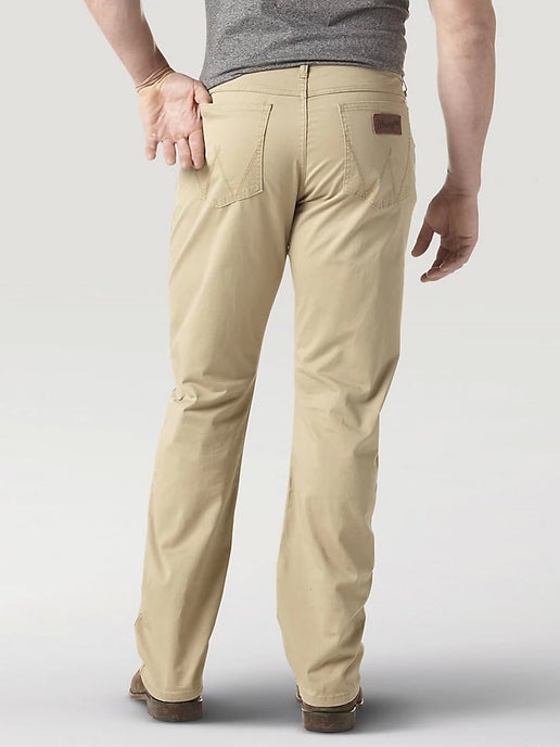 Wrangler Mens Retro Tan Slim Straight Fawn