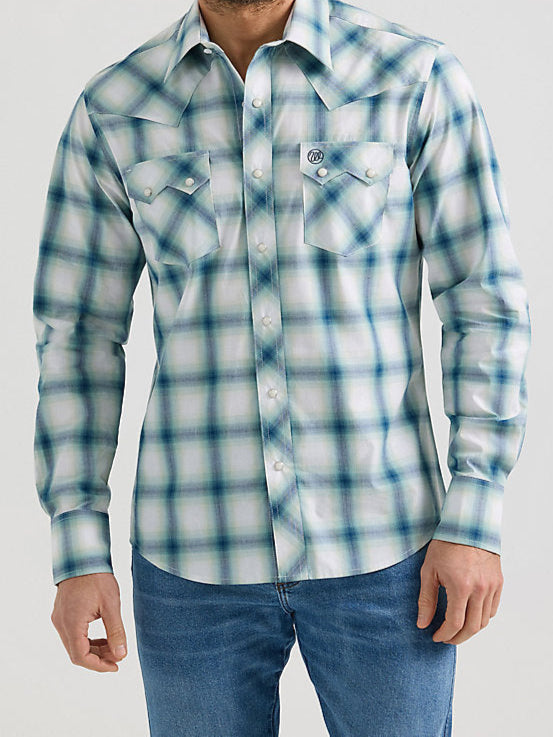 Wrangler Mens Retro LS Sawtooth Snap Shirt order today at boltranchstore.com