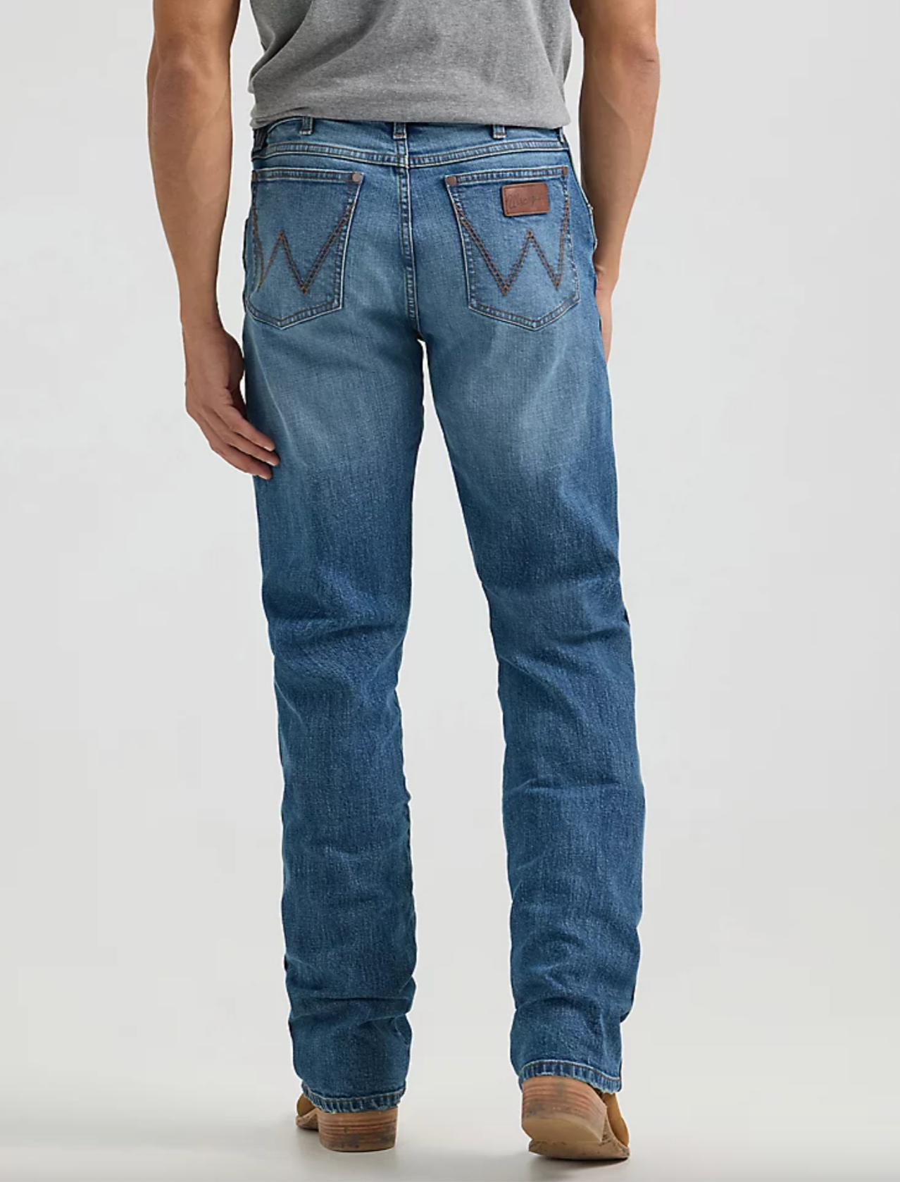 Wrangler Mens Retro Slim Boot Jean - Harris pocket stitch mens pants at Bolt Ranch Store