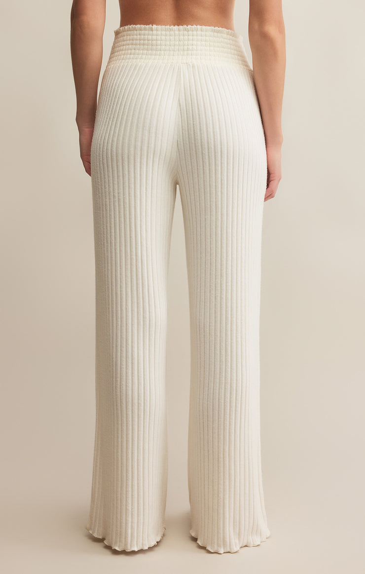 Z Supply Dawn Smocked Rib Pant - Bone