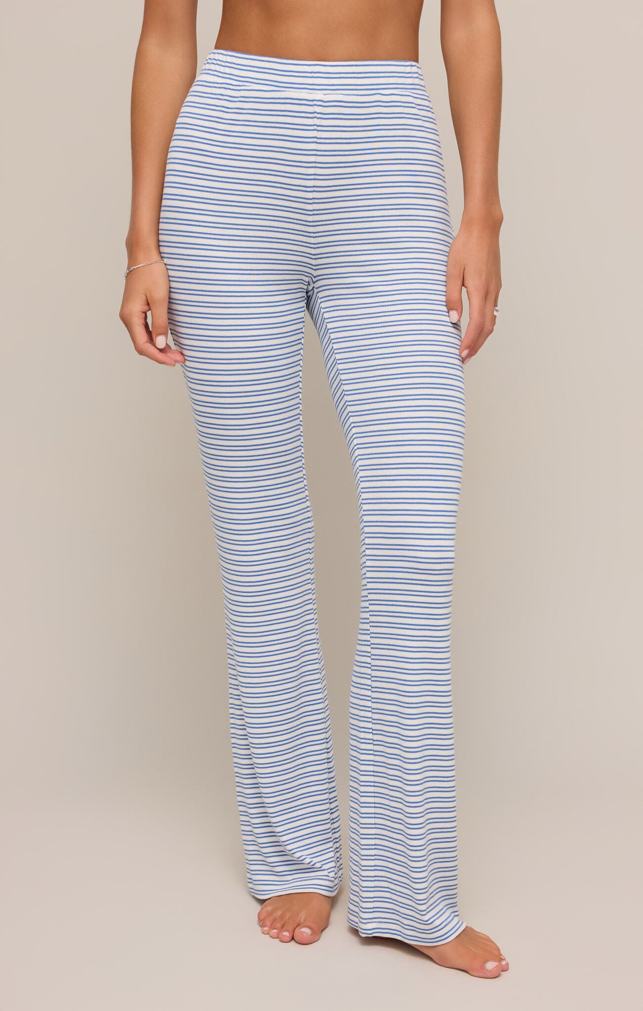 Z Supply On The Coast Stripe Pant womens loungewear soft pants blue stripe at bolt ranch store free shipping