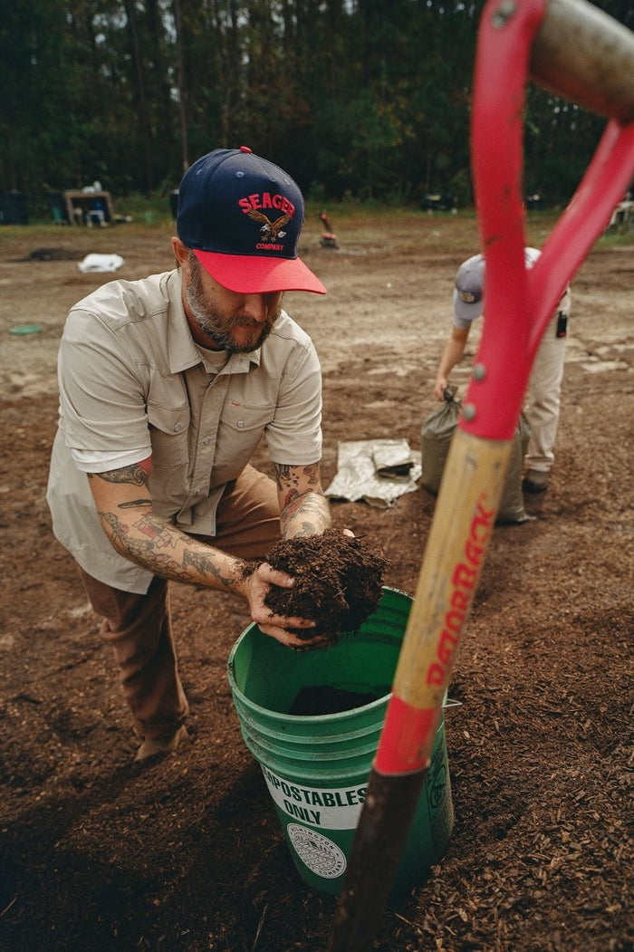 Seager Navy Red Bradley Snapback Hat