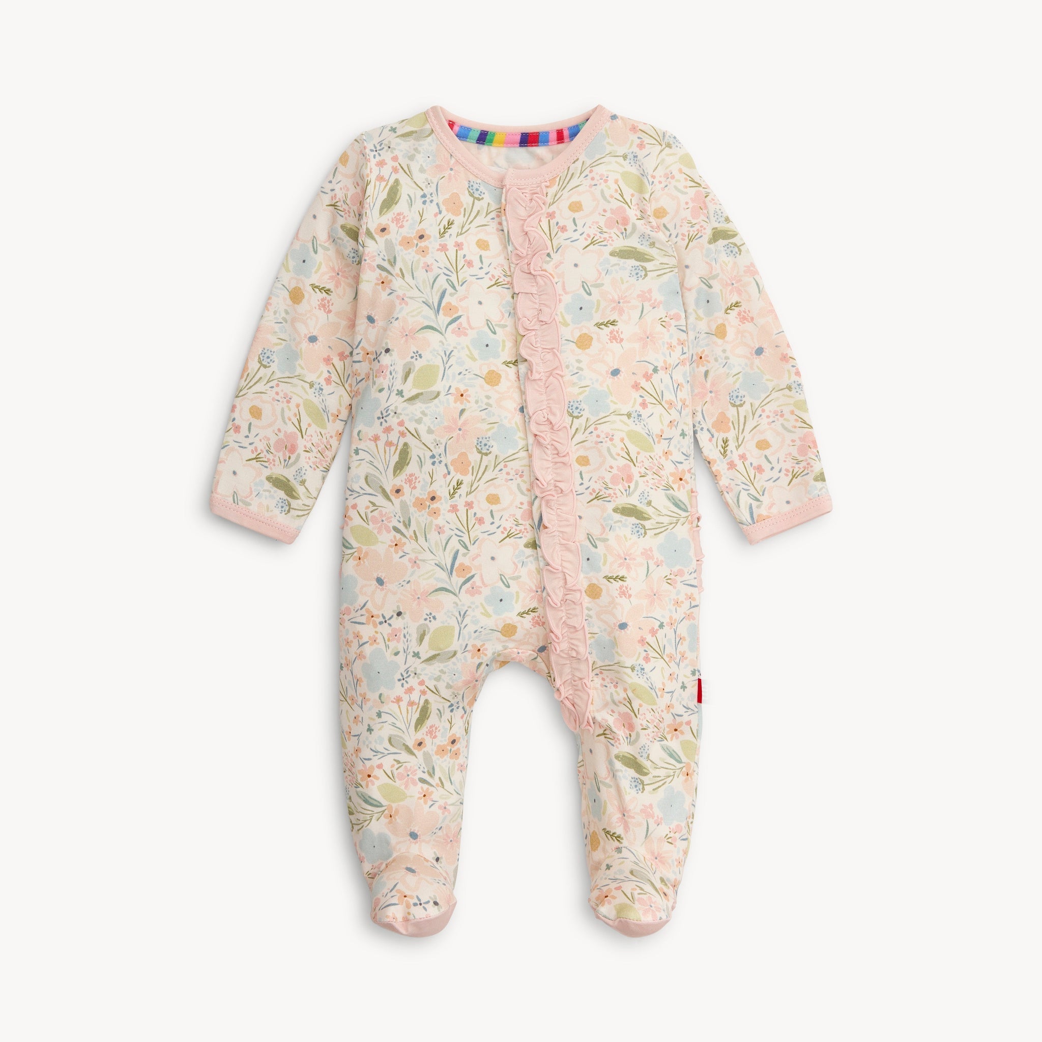 Honey Blossom Modal Magnetic Ruffled Footie