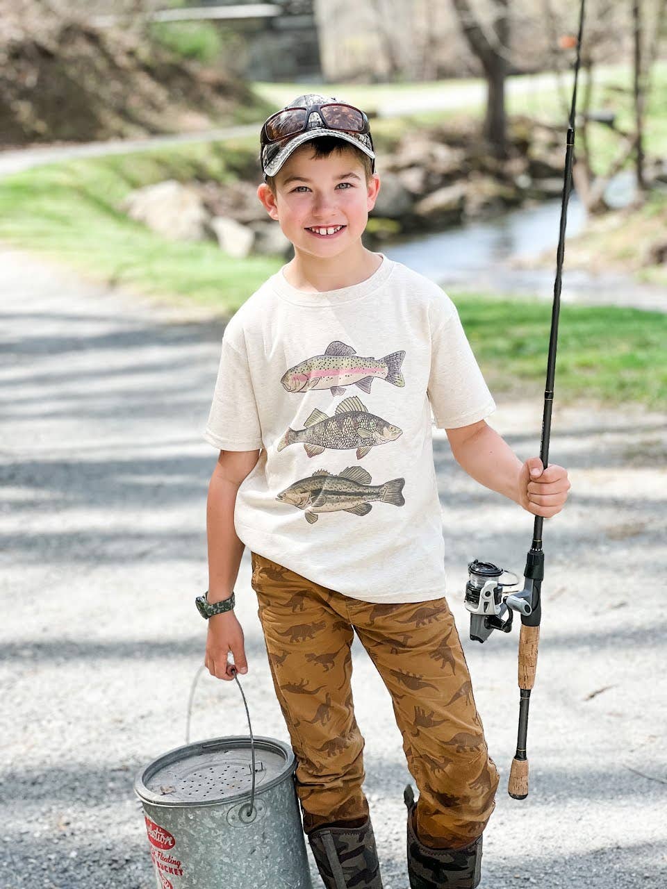 Bolt Ranch Toddler and Kid Fishing T Shirt