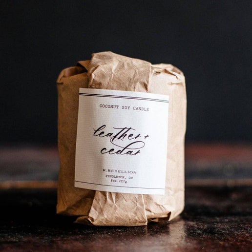 R. Rebellion - Leather + Cedar Candle