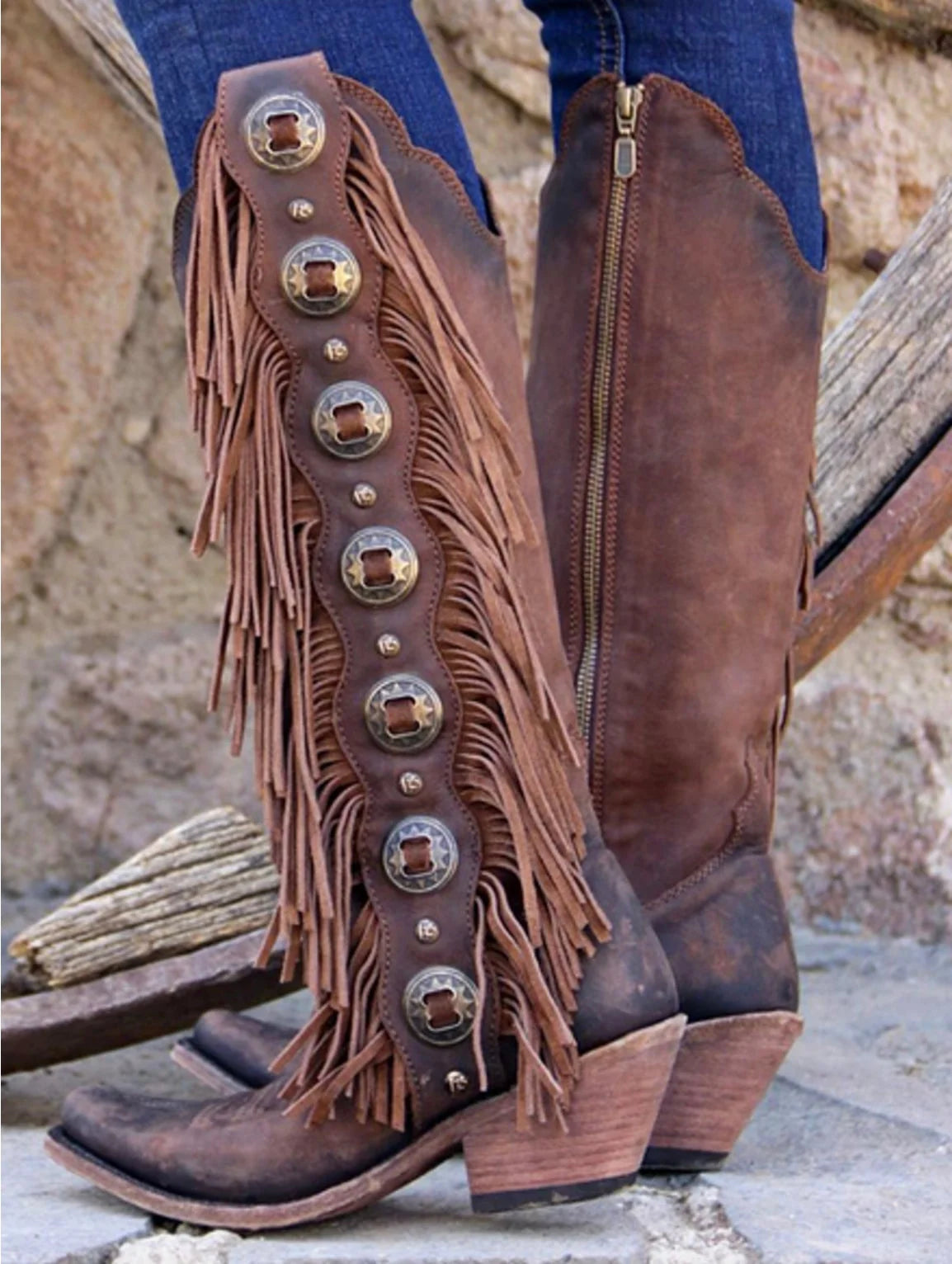 Liberty Black Ophelia Tall Concho Boots - Faggio