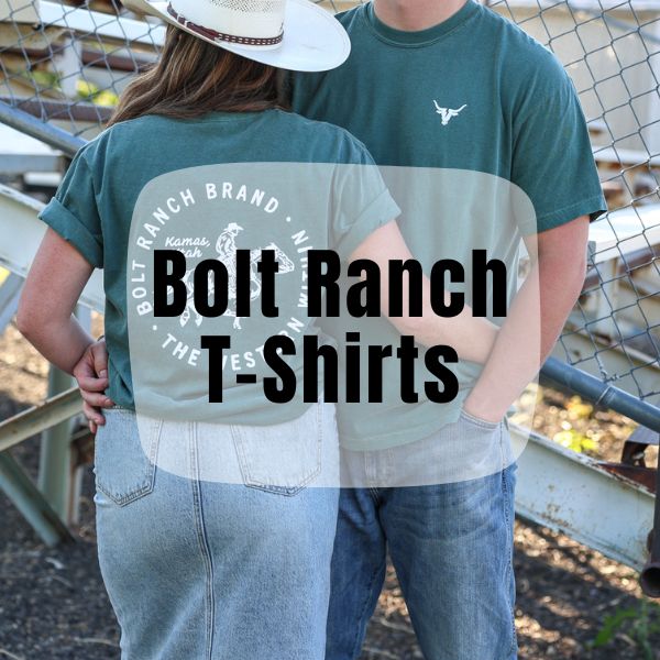 Bolt Ranch logo gear t-shirts mens womens short sleeve tees Boltranchstore.com