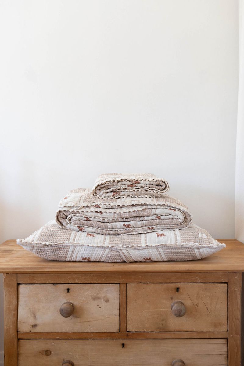 Kids western nursery Utah heirloom blanket Patchwork Blanket Pony Boltranchstore.com free shipping