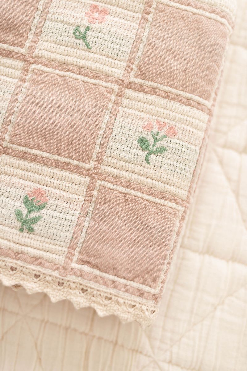 Utah western boutique baby gift Patchwork Blanket Fleur organic cotton nursery quilt Boltranchstore.com free shipping