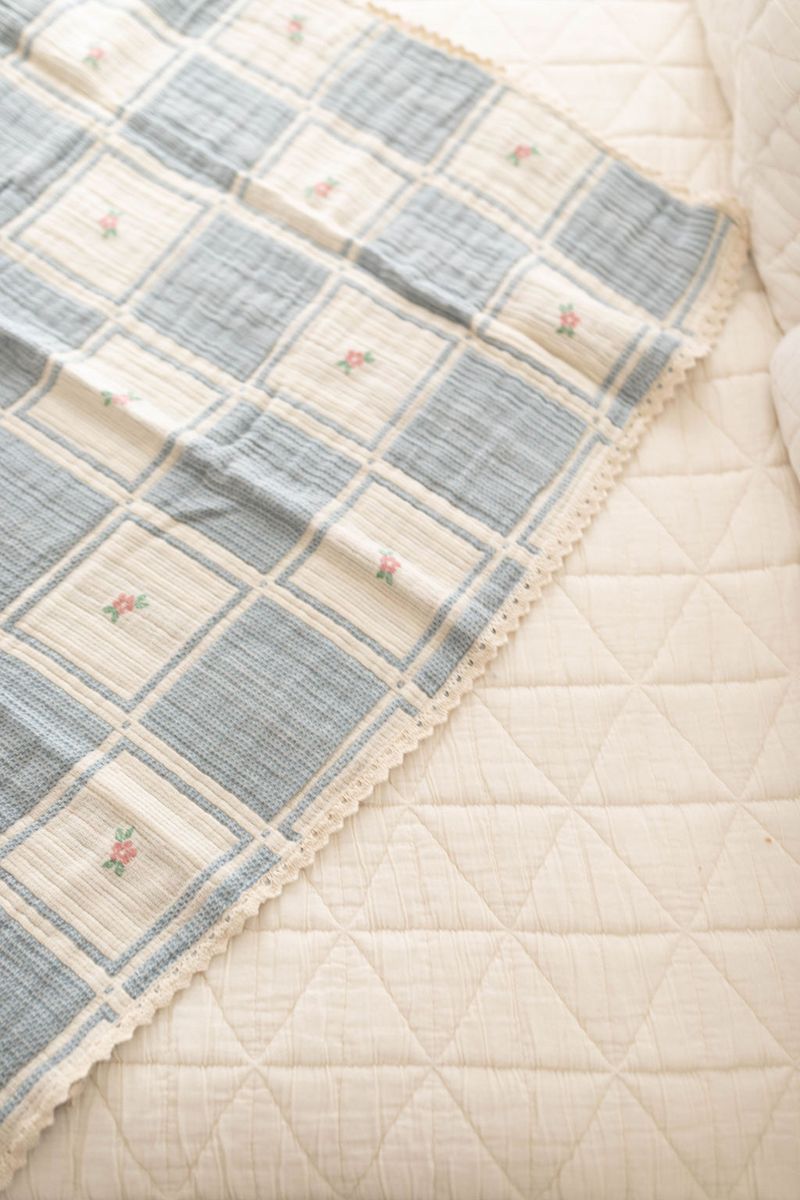New Grain Patchwork Baby Blanket Spring Bloom