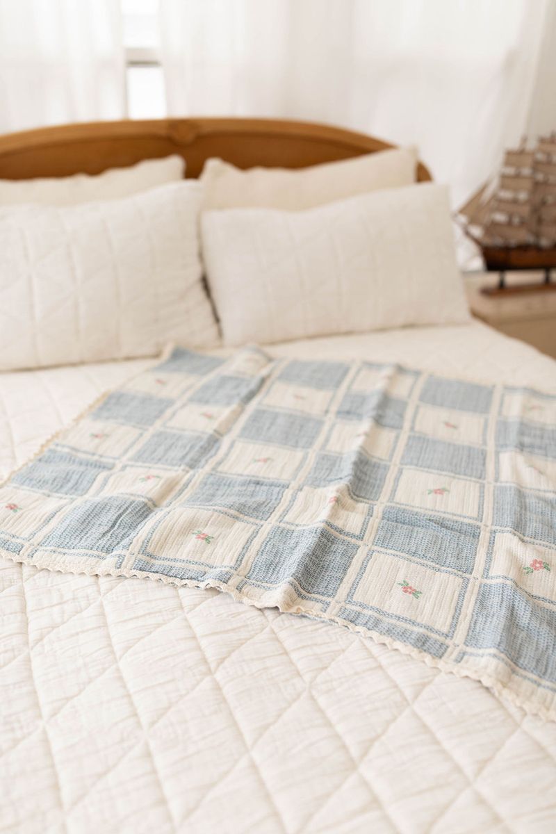 New Grain Patchwork Baby Blanket Spring Bloom