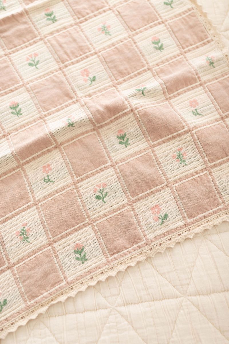 Patchwork Blanket Fleur Utah womens western boutique baby shower gift Boltranchstore.com free shipping
