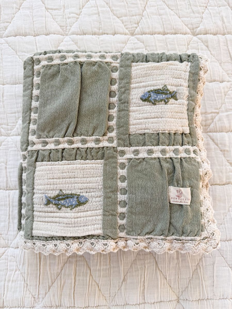 Patchwork Blanket Fishing womens western boutique Utah baby heirloom bedding Boltranchstore.com free shipping
