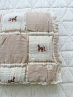 Utah western boutique baby gift Sunday Quilt Pony organic cotton nursery quilt Boltranchstore.com free shipping
